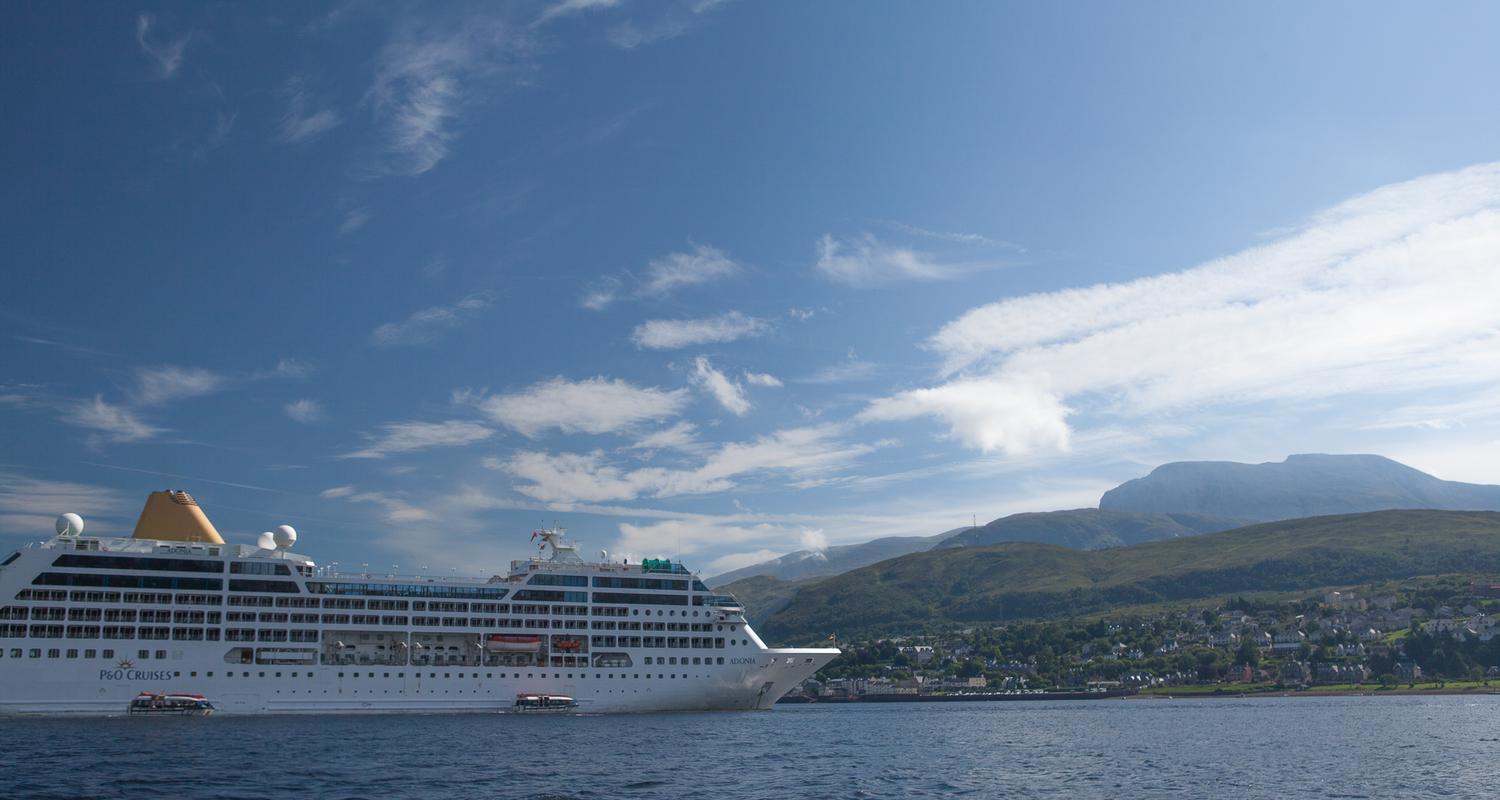 A cruise ship visiting Fort William